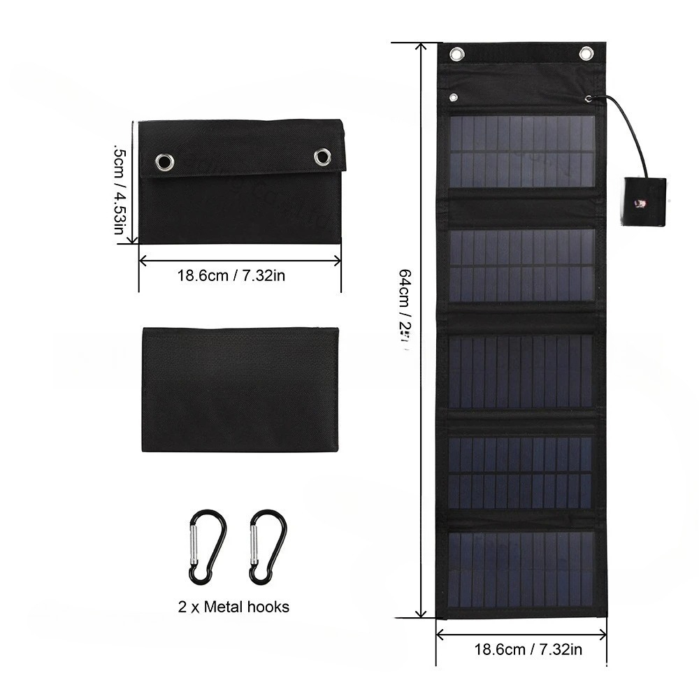 Solar Emergency Charger - 25W 5v saco dobrável solar à