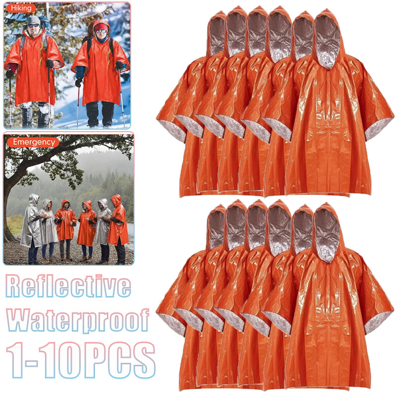 Survival Blanket Reflective - Cobertor Térmico Compacto de Emergência 1-10PCS,