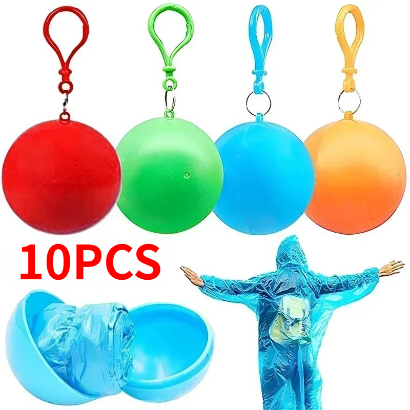 10 PEÇAS Mini Ponchos de Chuva - Emergency Poncho Rain avaliação e preço