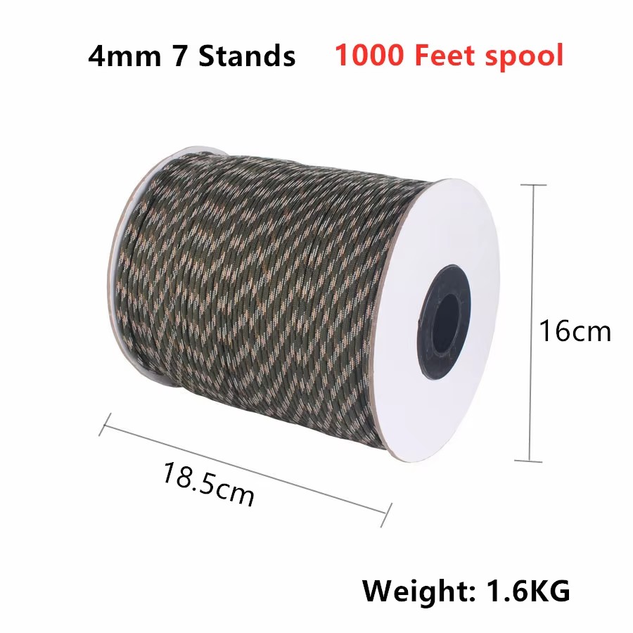 Corda de Paracord CAMPINGSKY 5 - Para Cord 1000Ft avaliação e preço