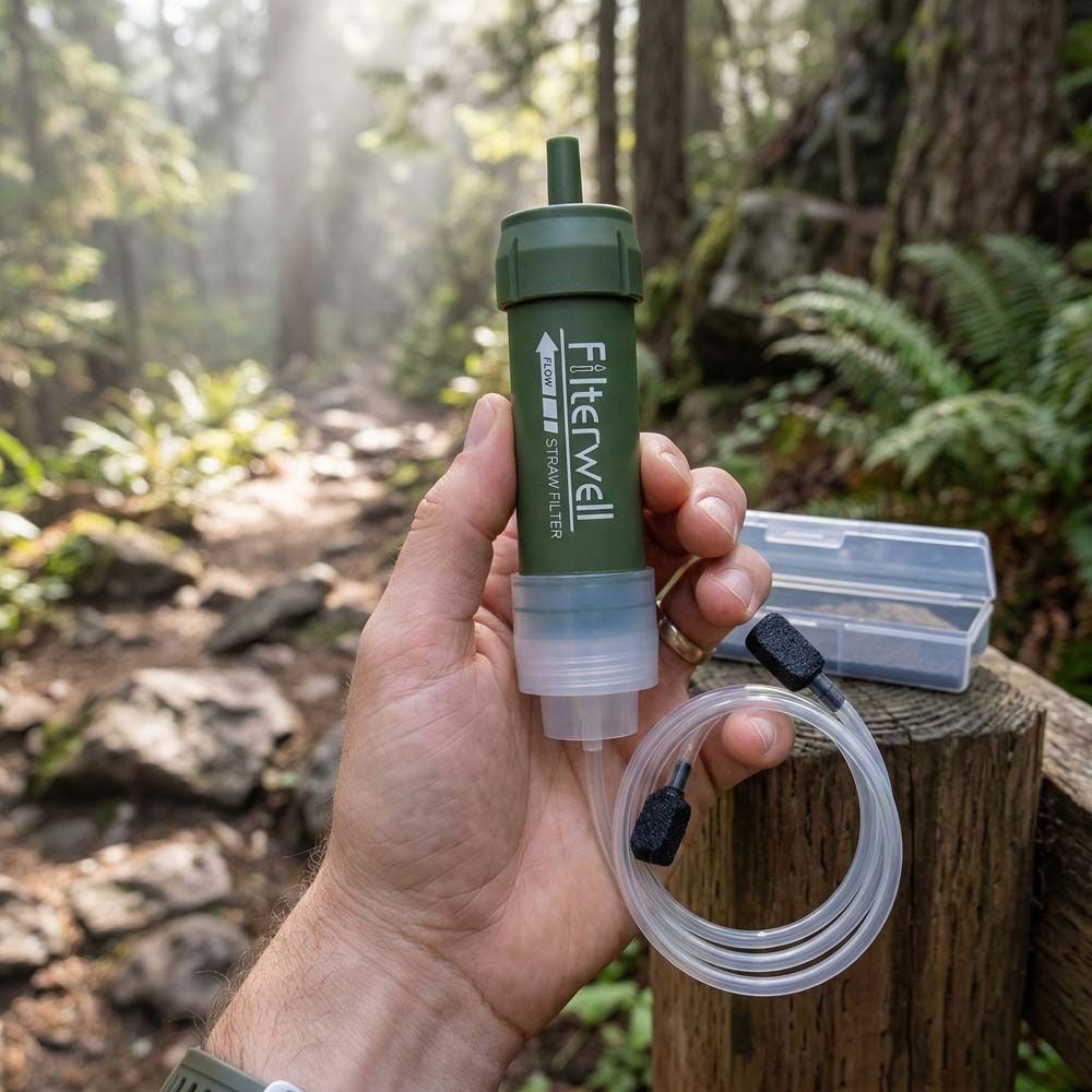 Mini Filtro de Água Portátil:  - Water Purification Straw avaliação e preço